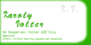 karoly volter business card